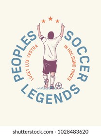 It's An Illustration In Honor Of Those Who Love Soccer Legends And Are Crazy About Football