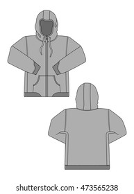 Illustration of hoodie (sweatshirt)