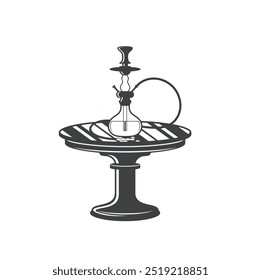 illustration of hookah smoke or shisha smoke, vector art.