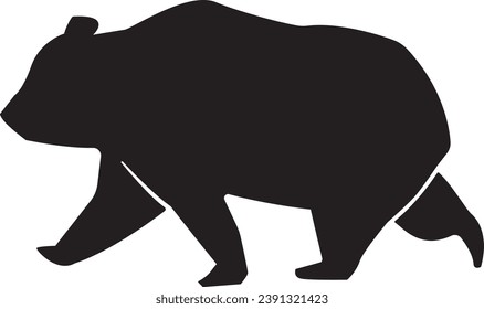 Illustration einer horizontalen Bärensilhouette