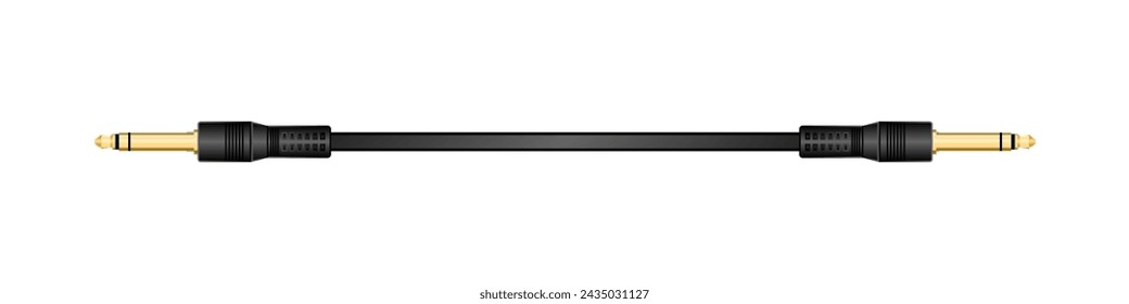 It is an illustration of a horizontal conversion cable _6.3mm stereo plug6.3mm stereo plug.