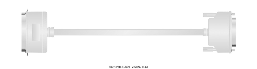 It is an illustration of a horizontal conversion cable _scsi cable centronics 50 pin CSI Cable D-Sub 25-pin.