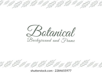 illustration of horizontally connected leaves pattern. isolated on white baground.