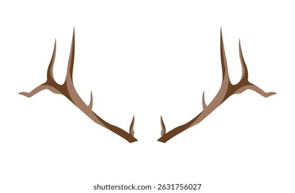 Ilustração chifre veado elegante design único minimalista
