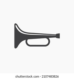 illustration of horn, trumpet icon, vector art.