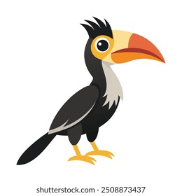 Illustration of Hornbill isolated on white
