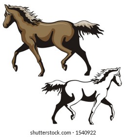 Illustration of a horse.