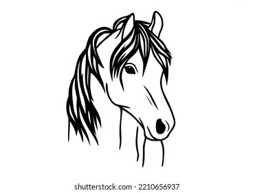 Ilustración del vector de cabeza de caballo