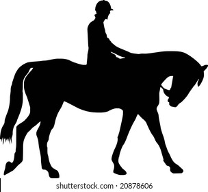 illustration of a horse and jockey