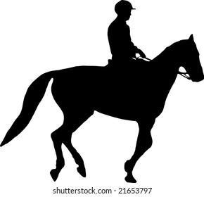 illustration of a horse and jockey