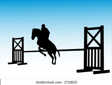 illustration of a horse and jockey