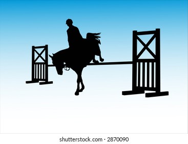 illustration of a horse and jockey