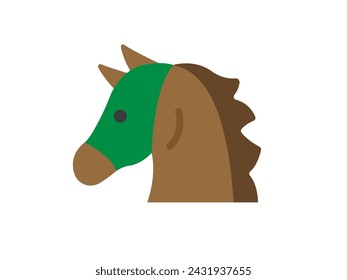 Illustration of horse racing icon.