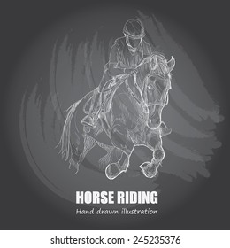 illustration of horse riding.