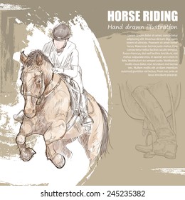 illustration of horse riding.