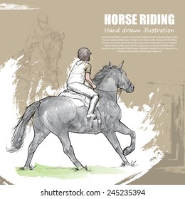 illustration of horse riding.