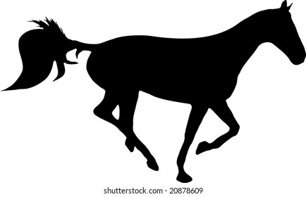 illustration of a horse running