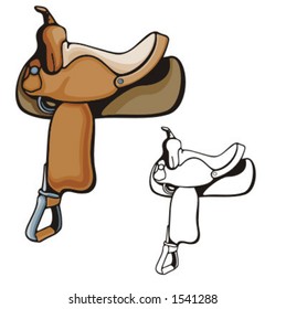 Illustration of a horse saddle.