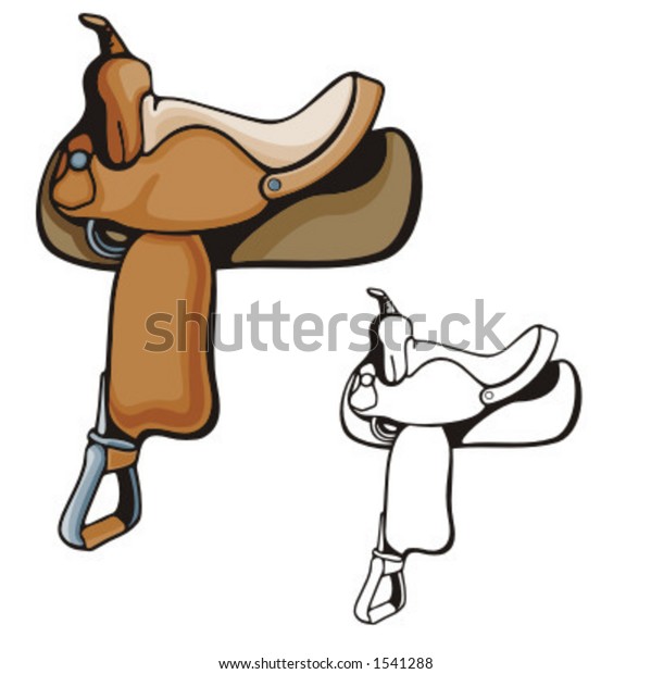 Illustration Horse Saddle Stock Vector (Royalty Free) 1541288 ...