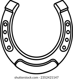 illustration, horse, symbol, shoe, lucky, vector, horseshoe