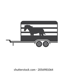 Illustration Of Horse Trailer, Vector Art.