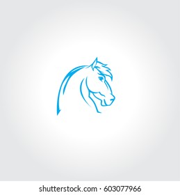 Illustration Of Horse Vector Logo