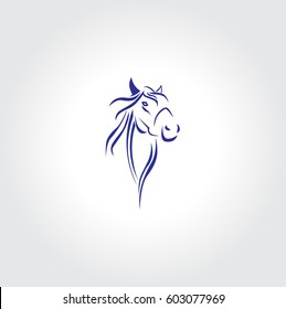 Illustration Of Horse Vector Logo