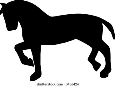 illustration of a horse walking