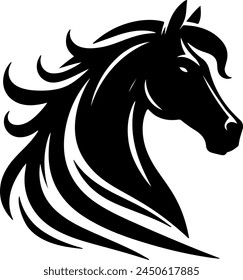 An illustration of a horse's head