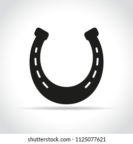Illustration of horseshoe icon on white background