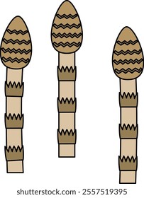 Illustration of horsetail, a plant commonly seen in spring