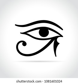 Illustration of horus eye icon on white background