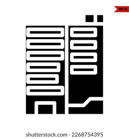 illustration of hospital glyph icon