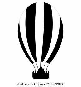 Illustration of hot air balloon with fire as a trigger to fly