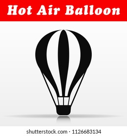 Illustration of hot air balloon vector icon