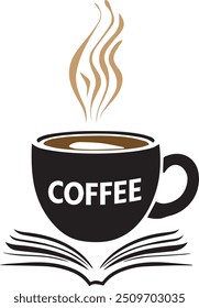 Una ilustración de una taza de café caliente, con vapor saliendo de la bebida. El diseño debe ser acogedor y cálido, adecuado para diversas aplicaciones, como logotipos, iconos o gráficos de menú