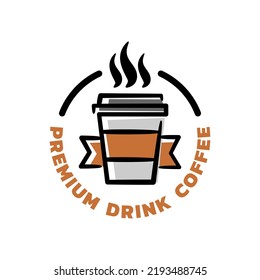 illustration of a hot coffee. good for coffee shop or any business related to coffee.