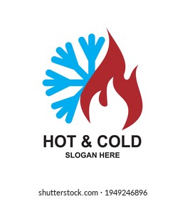 Illustration Of Hot And Cold Logo Icon Design Template Vector