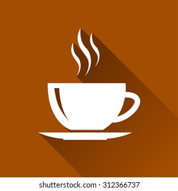 illustration of hot cup of tea or coffee