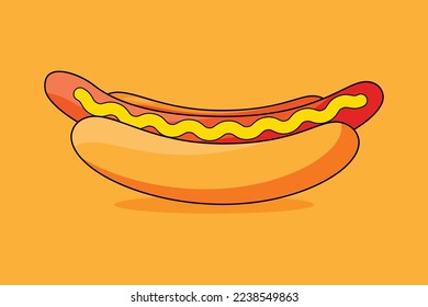 illustration of a Hot dog vector design