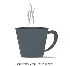 illustration of Hot Drink cup of coffee, for web, banner and logo. flat vector