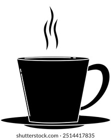 illustration of Hot Drink cup of coffee, for web, banner and logo. flat vector. part 1