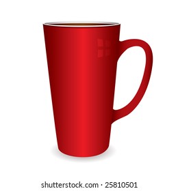 Illustration of a hot drinks cup that could be filled with coffee or tea