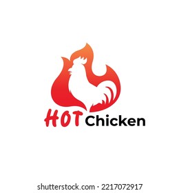 Illustration Hot roast chicken logo template, chicken logo