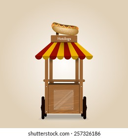 Illustration of a hotdog stand