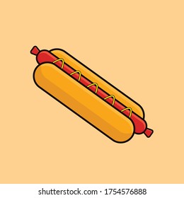 Ilustración del arte vectorial de hotdog