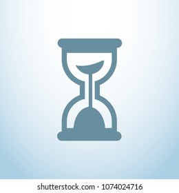 Illustration of hourglass icon on white background