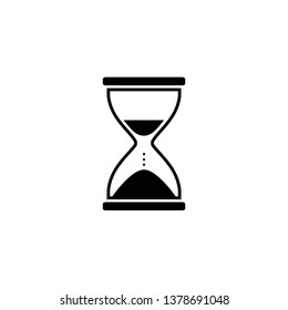 Illustration of hourglass icon on white background. Vector