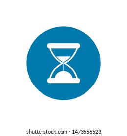 Illustration of hourglass icon on white background