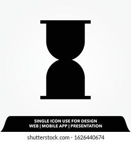Illustration of hourglass icon on white background
